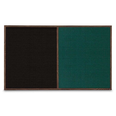 United Visual Products Sliding Door Indoor Enclosed Corkboard, 3 UV9000ACSH-GOLD-DRKSPR